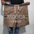 Bisa COD  Celana Pendek Pria Dewasa Jumbo - Celana Chino Rip Pinggang Karet Kolor Elastis. 