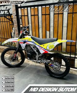 0592 Stikcer Decal Variasi KLX 150 GORDON Full Body - Bebas Request Desain - Stiker Dekal Godon Supermoto Terbaru