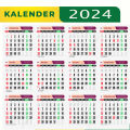 Kalender Tahun 2024 Motiv Photo ulama. 