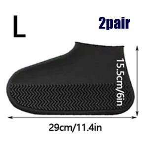 Reusable Latex Waterproof Rain Shoes Covers Anti-slip Rubber Rain Boot Overshoes Accessories 2pair