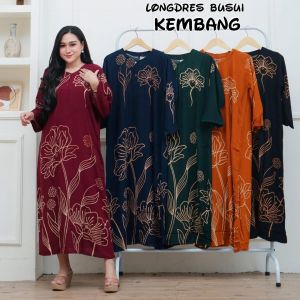Daster Longdress Wanita Terbaru 2020 / Longdress Wanita / Longdress Wanita Muslim / Longdress Busui / Longdress Multiwarna Bakoel Batik Motif Random