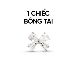 Bông Tai Nữ Bạc Đính Đá HGJG Hình Nơ Dành Cho Nữ Chất Liệu Bạc 925 Dễ Thương Tinh tế Thanh Lịch