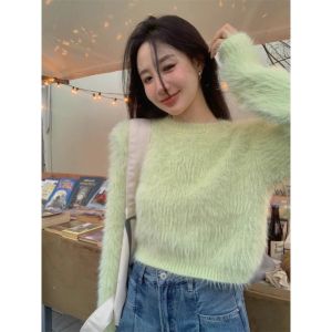 BL20891 Jane Fluffy Furry Loose Blouse