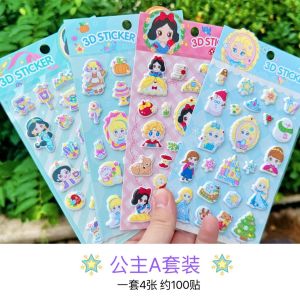New Ice Princess Animal Cartoon Bubble Sticker Kindergarten Children 3d Three-Dimensional eva Reward Foam Sticker