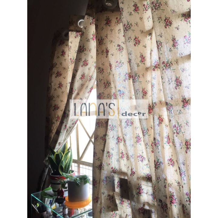 [ẢNH THẬT] Rèm Cửa Canvas Trang Trí Nhà Cửa Hoạ Tiết Chùm Hoa Đỏ ...