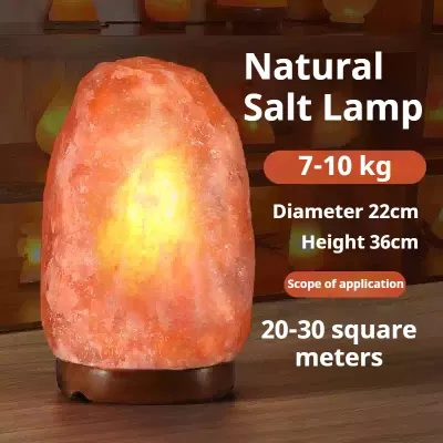 Natural Himalayan salt lamp original rock salt lamp sleep aid night light air purifier lamp handmade raw stone table lamp housewarming bedroom decoration gift