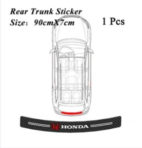 4pc/Set Car Door Side Step Sill Strip Carbon Fibre Leather Anti Scratch Protector Sticker Fiber for For Honda Civic BRV XR-V CR-Z CRV HRV City Accord Legend Jazz VTi Fit Mobilio VEZEL