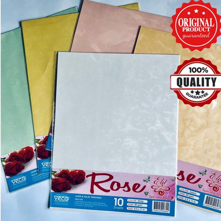 Specialty Paper Veco Rose Scented 80gsm Short/Long SOLD PER PACK/10 ...