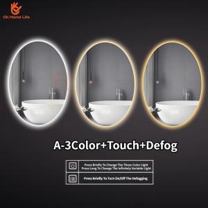 SG Stock Anti-fog lighted makeup mirror LED smart mirror bathroom mirror wall-mounted illuminated sensor mirror