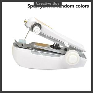 [Creative] 1 Set Mini Sewing Machine Fast Stitch Labor-saving Fabric Clothes Sewing Tools Handheld Portable Mini Manual Sewing Machine