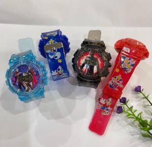 NEW 6 LIGHT Jam Budak Cartoon Lampu Muzik Spiderman Ultraman Avenger Car95 Car Mcqueen