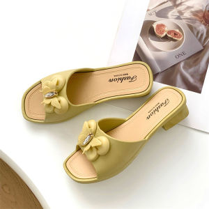 [Free Shipping] New Wedge-Heeled Sandals Summer Casual High-Heeled Flip-Flops For Women Suitable For Outdoor Wear Non-Slip Plastic Beach Sandals With Thick Soles