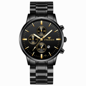 SRD Jam Tangan Pria Asli Tahan Air Dial Tipis Premium Original Analog Fngeen New Mode Terbaru Minimalis SImpel Mens Watches Kalender Aktif Luminious Berchaya Aksesoris Arloji Cowok Keren Maskulin Formal Kerja Kuliah Kekinian Modern Style  - JF44