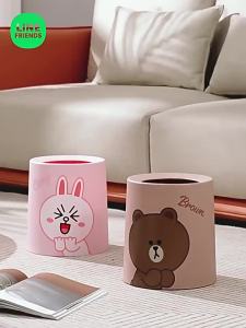 [Line Friends] ถังขยะสองชั้นไม่มีฝาในห้องนอนถังขยะแบบหนา