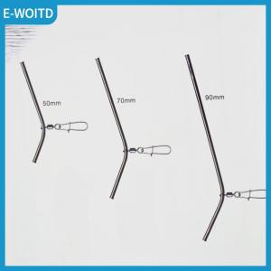【E-WOITD】 5pcs Fishing Balance Connectors 5 7 9 12CM Small Style Brass Tube Fishing Tackle Anti-Tangle Feeder Boom Fish Accessories