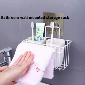 MULTI FUNCTION IRON WORK BATHROOM SHELVING TOILET AND KITCHEN RACKWALL HANGING SHELF 【wz2225#】