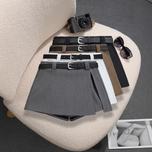 COD design sense split fork suit material short skirt spring new high waist and thin temperament commuter style skirt with belt 99102026 new product