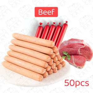 50PCS Sosis Kucing Sosis Anjing Cemilan Kucing Puppy Training Snack 15gr/pc