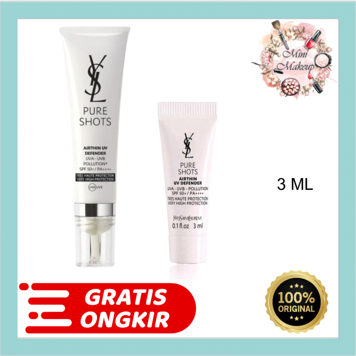 YSL Pure Shots Airthin UV Defender SPF 50 Sunscreen Mini Size 3ml