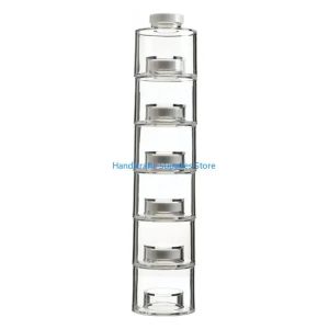 Kirilgu Space Saving Clear View Stackable Spice Jars Sealed Lid Transparent Kitchen Seasoning Storage Container K6R8Z