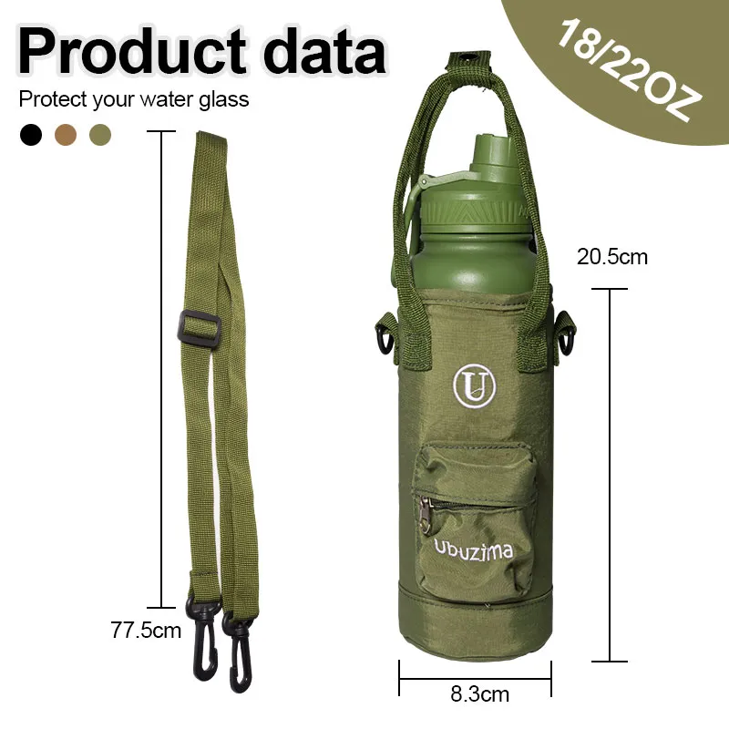 Adjustable Shoulder Water Bottle Bag Pouch Holder Outdoor Travel