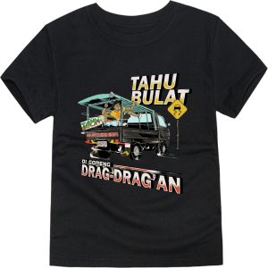 PVJ  Baju Tahu Bulat Kaos Anak Laki-laki perempuan Lengan Pendek 1 - 10 tahun