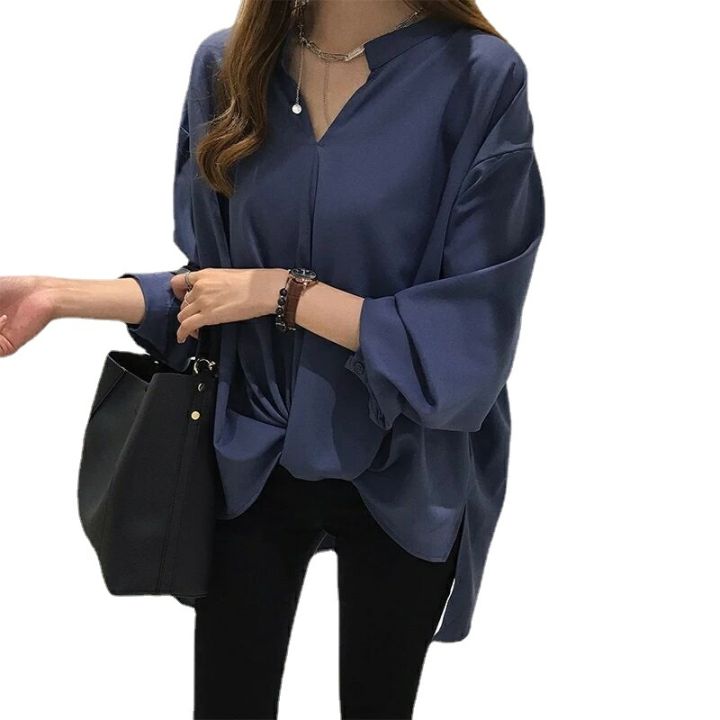 CJWT-02D%20TINO%20TINO%20WOMEN%20BLOUSE%20KOREAN%20TOP%20LONG%20SLEEVES%20DRAPERY%20BOTTOM%20/%20KEMEJA%20WANITA%20POLOS%20LENGAN%20PANJANG%20KASUAL%20-%20Image%206
