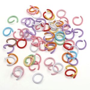 DORADO 100Pcs 8mm Jump Ring Connectors Openable Round Metal Metal Ring Connectors  Colorful Jewelry Making Supplies For DIY Jewelry