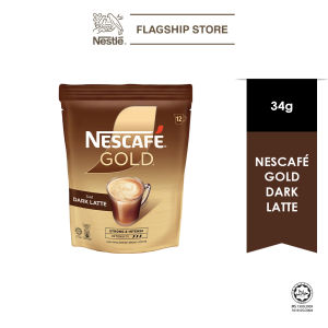 Nescafe Gold Dark Latte 12 Sachets 34g Instant Coffee Mix Rich Coffee Sticks