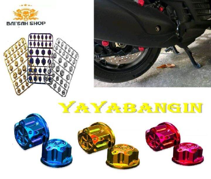 YAMAHA Mio Gravis -Motorcycle ThaiLAND Bolt Cap GOLD Crew Nut YAYAMANIN Universal 30pcs accessories COD