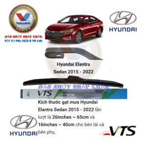 Gạt mưa Hyundai Elantra đời từ 2006 đến 2022. Gạt mưa 5 khúc đa năng cao cấp VTS-A7. 1 đôi gạt mưa tặng 5 viên sủi rửa kính ô tô