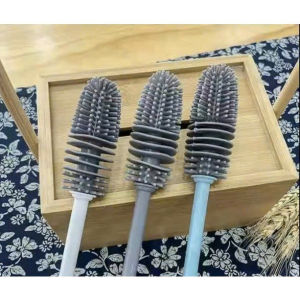 Cây cọ rửa ly cốc bình sữa cán dài chất liệu silicon mềm dẻo cọ rửa hiệu quả không gây trầy xước