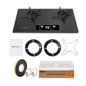 🔥🔥CHRIS Double Burner Natural Gas Stove double stove desktop Natural gas stove stainless steel household fire cooktop Dapur Natural Gas Cooker 天然气灶