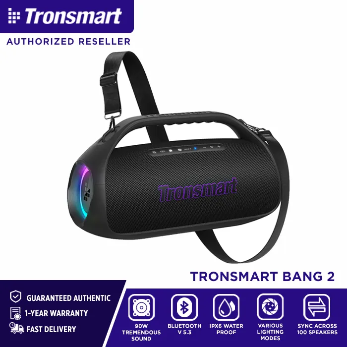 Tronsmart Bang 2 90W Portable Party Bluetooth Speaker 26H Play Time ...