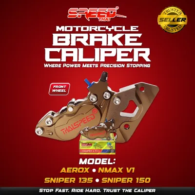 1101 Motorcycle Brake Caliper GOLD For NMAX V1/V2/SNIPER135/AEROX155/SNIPER150/155 Made In Thailand