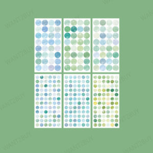6 Sheets (312pcs Dots) Colorful Mix Pastel Dot Round Sticker Marker Stickers Book Noted Decoration Diary Schedule Album
