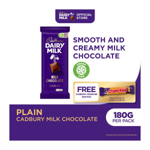 Cadbury Dairy Milk Chocolate Plain Chocolate Bar 180g