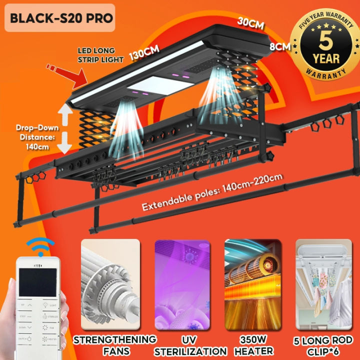 [Free Installation] Automated Laundry Rack Smart Laundry System Ceiling ...