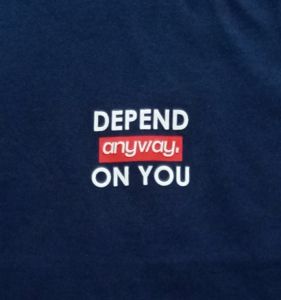 Anyway Kaos Pendek "Depend On You" Navy 709