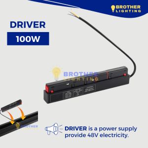 LED Magnetic Track Light Magnet Pendant Lamp Grille Folding Flood Spot Lighting Lampu Trek Magnetik Power Line