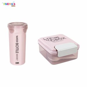 FR-C781 Lunch Box Kotak Bekal Set Botol Minum Tumbler Cup Portable Free Sendok Tempat Makan