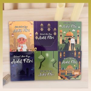 WED Amplop Lebaran Idul Fitri Bahan Tebal Glossy 2026 / Angpao THR Lebaran Premium (Isi 6 Pcs) / Amplop Hari Raya Idul Fitri Ukuran Kecil ID01