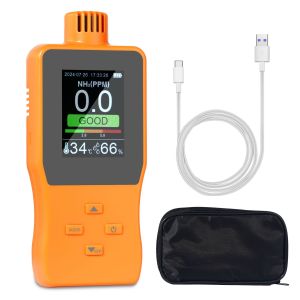 Yieryi Ammonia Bộ dò khí gas NH3 0-100ppm Chuyên Nghiệp NH3 Bộ dò khí gas chuông báo bộ dò độ ẩm & máy theo dõi nhiệt độ cho trang trại nhà kính