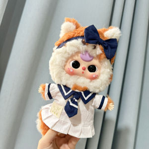 [Baby clothes only] 20cm baby three-year-old baby doll clothes three generations of big cute series plush doll 20cm navy skirt set cute