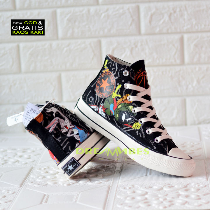 SEPATU CONVERSE_70S HIGH LOONEY TUNES MODEL KARTUN MOTIF SIMPSON