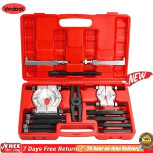 [VODF] 14Pcs Bearing Separator Set Wear Resist Metal Bearing Disassembly Tool Double-Disc Gear-Box Puller Car Wheel Detachment Accessories
