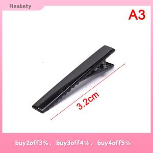 Heabety 100pcs Black Hairclips Single Prong Alligator Hairpin Blank Setting Hair Clips