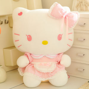 JOJO CASTLE New Sanrio Plush Kawaii Hello Kitty Plush Toy Pink Anime 25/33cm Cartoon Soft Stuffed Dolls Lolita Dress Creative Doll Surprise Room Decoration Gift for Girl 凯蒂猫玩偶