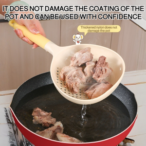 Drainer Spoon Nylon Dual Purpose Spoon Safe and Odorless Durability Large Convenience Cooking Efficiency