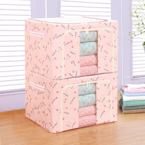 Front Open Stackable Foldable Cloth Storage Box Large Home Organizer Basket for Clothes Books Toys 22L/72L/100L